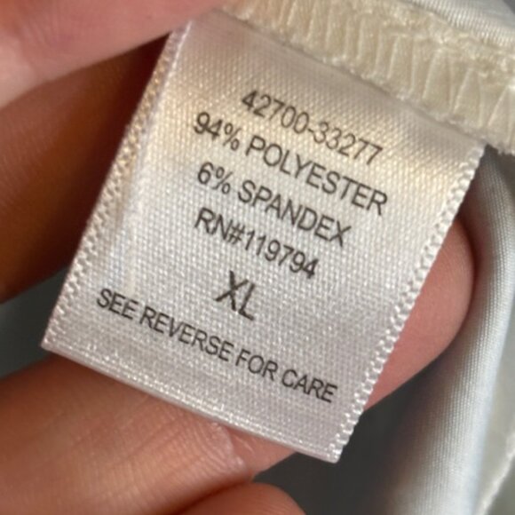 One World Blouse Women's Size XL Floral Tiered Flutter Black White - Picture 4 of 4